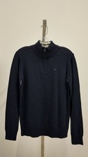 Tommy Hilfiger Boys' Quarter-Zip Knit Sweater - Navy Blue Size Large 16/18 