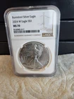 2024 W Burnished Silver Eagle NGC MS 70 Brown Label