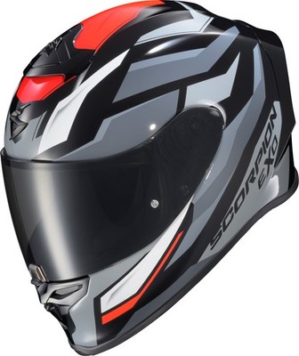 Scorpion EXO-R1 Air Full Face Helmet Raven Black/Red/Grey Large