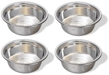 Greendale - 4 Pack - 6.75 Cup Capacity - Stainless Steel Metal Dog Bowls - Pe...