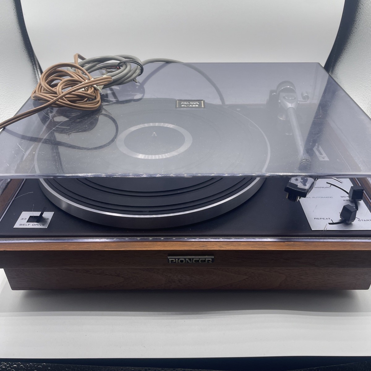 ★PIONEER PL-M25 基本形RECORD PLAYER　60Hz ♪ Pioneer PL-A25 Model Vintage Belt Drive Wood Cabinet