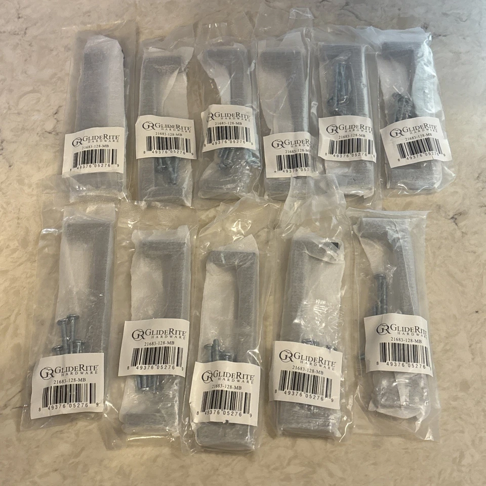 11 GlideRite 5 pol. Puxadores de barra de gaveta quadrados finos pretos foscos - Imagem 4 de 4