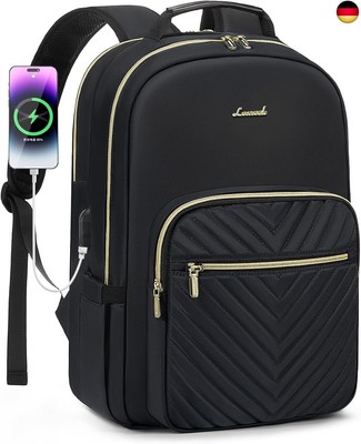 LOVEVOOK Laptop Rucksack Damen, 17,3 Zoll Laptoprucksack Groß Wasserdicht 