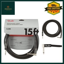 Professional Angled Instrument Cable Flexible Quiet Guitar Lead 15ft 4.5m