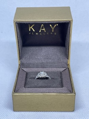 Neil Lane Round Diamond Engagement Ring 7/8 ct tw 14K White Gold Size 6