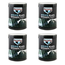 Bartoline Bitcote Black Bitumen Paint Anti-Corrosion Waterproofing Flexible 5L