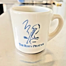 Vintage Rusty Pelican Restaurant Ware Coffee Mug Cup USA China Dove Mark