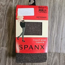 Spanx Tight End Tights Patterned Bodyshaping Size C Bittersweet Ribbed Heather