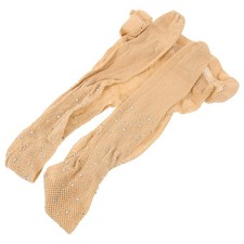Crystal High Waist Mesh Rhinestone Tight Pantyhose Stocking for Women