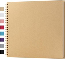 12 x 12 Inch Large DIY Scrapbook Photo Album 40 Pages, Yellow