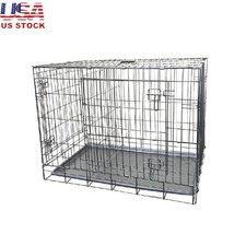 Portable Folding Dog Crate XSmall Divider Tray Dual Access Doors Easy Clean New