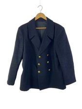 French Military Peacoat/-/Wool/Nvy/Melton Wool/Gold Button/70S 7723