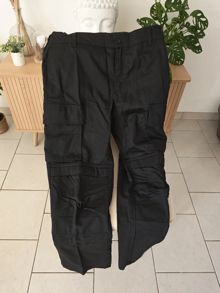 Armor lux Pantalon cargo homme noir taille 3/75 twill coton fermeture zippée - Photo 1/4