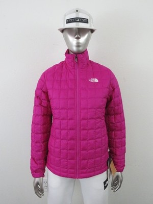 Womens the North Face Thermoball FZ ECO Puffer Insulated Warm Jacket - Mulberry
