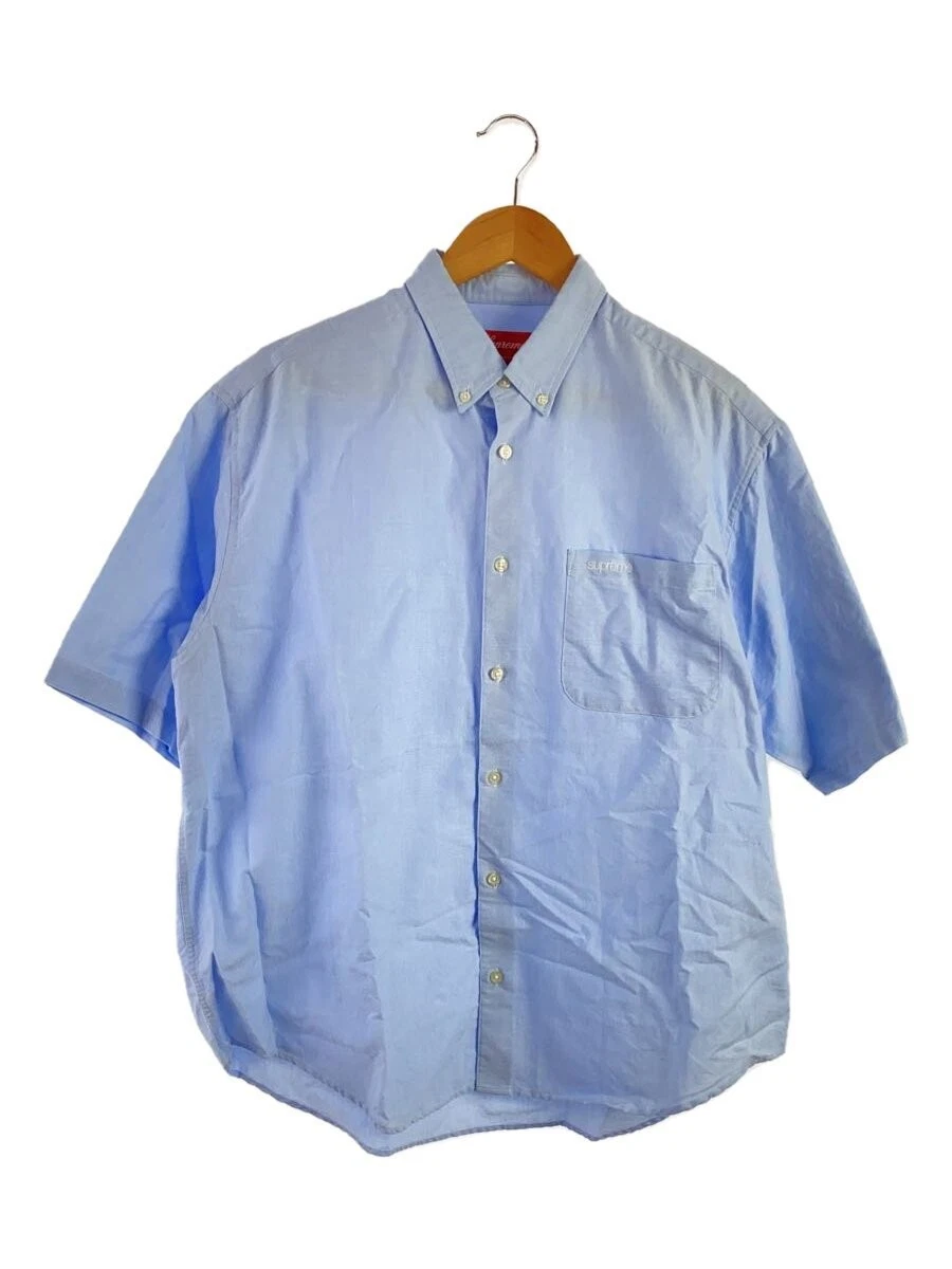 Chemise Supreme à manches courtes/M/coton/idg/plaine/23Ss/ajustement ample chemise Oxford S/S/