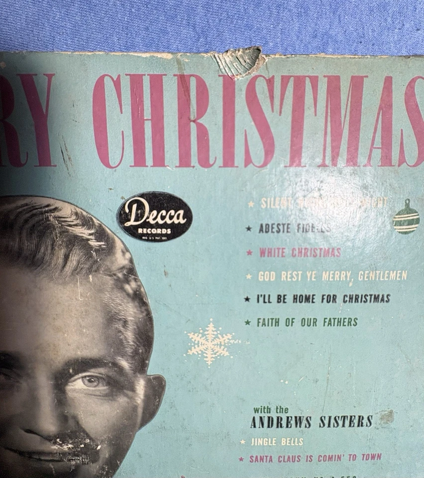 BING CROSBY *BONUS RECORDS* Merry Christmas 78RPM 1945 Decca Vinyl Album A-550 - Image 3 of 4