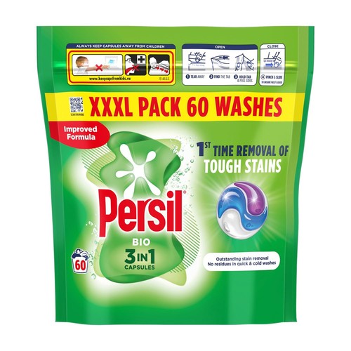 Cápsulas de lavado de ropa Persil XXXL 3 en 1 orgánicas con frescura duradera 360 lavados, paquete de 6 - Imagen 10 de 11