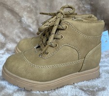 NWT Cat  Jack Boy  s Cognac Lace Up/Zipper Han Boots Size 6