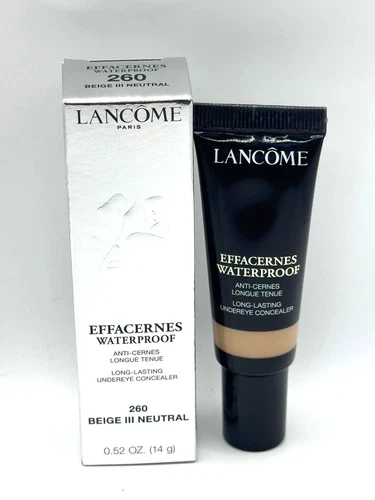 Lancome Effacernes Waterproof Undereye  Concealer ~260 BEIGE III NEUTRAL~ NEW