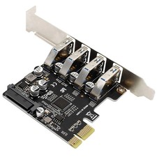 Image of USB 3.0 4-Port For PCIe Adapter Card with Built-in Power Module and 15pin
