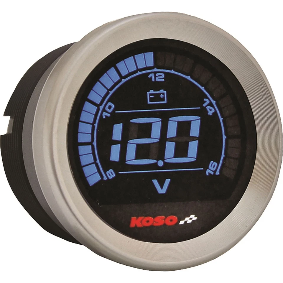 Grupo de calibre digital Koso bisel plateado 04-13 FLHT y FLTR BA050901 Foto 4 de 4