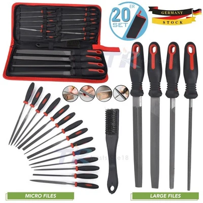 SANHESHUN 20TLG./SATZ FEILEN SET WERKSTATTFEILEN Große Nadelfeilen RASPEL FEILE für METALL