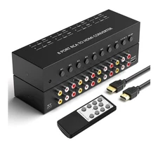 8 Port RCA to HDMI Converter 1080P/720P RCA Composite CVBS AV Switch To HDMI