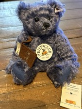 Vintage 2002 Steiff Blue Jointed Mohair Steiff Club Jubilee Bear