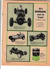 Original 1953 Bardahl Additive Motor Oil Magazine Ad "It's Bardahl out in Front"