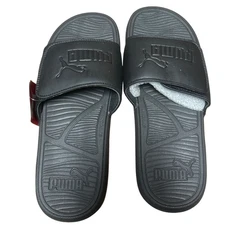 PUMA Cool Cat 2.0 Men’s Slides Black Comfort Slip-On Sandals Size 11 New