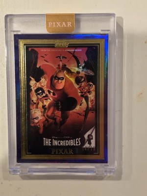 2025 Topps Pixar Gold THE INCREDIBLES WALL ART PURPLE Parallel #14/15 RARE !!! 