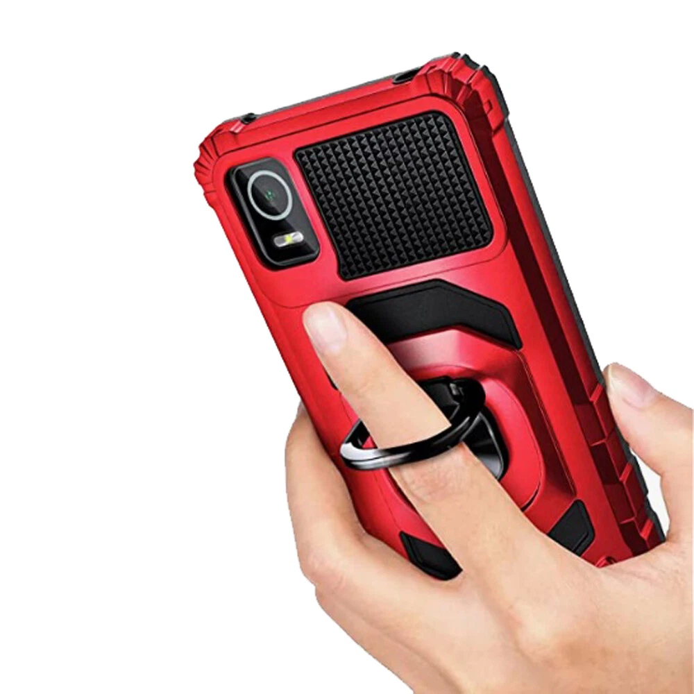 Phone Case for Cricket Debut Smart Shock Absorbing Case Tempered Glass Car Mount