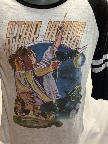 Camiseta estilo retro Star Wars Jersey Luke & Leia - Talla grande - Imagen 2 de 4