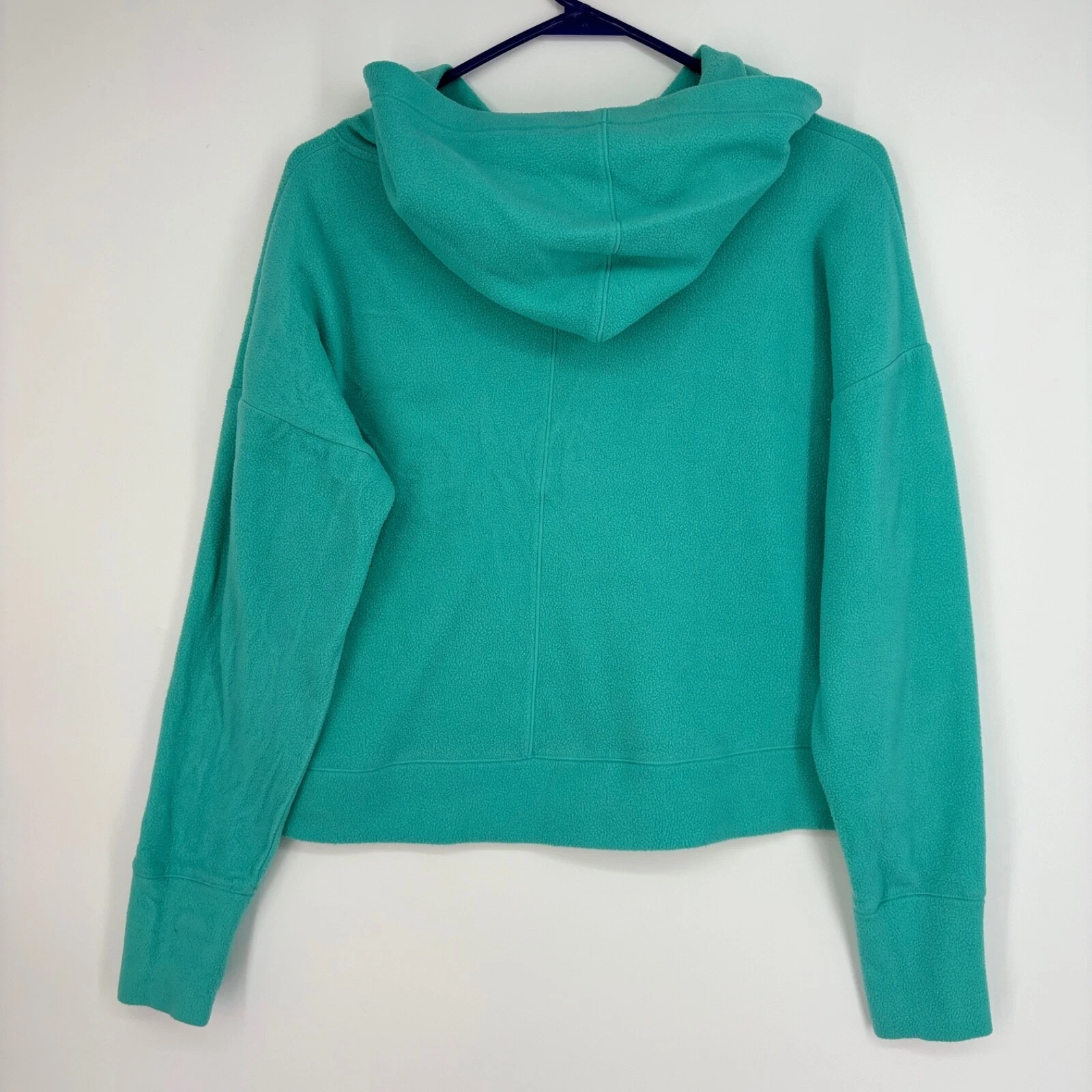 UNDERCOVER Victoria's Secret Sport maglione donna medio cropped felpa con cappuccio mare schiuma verde LS