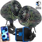 Waterproof Amplifier Bluetooth Motorcycle ATV Stereo Speakers Audio Radio System