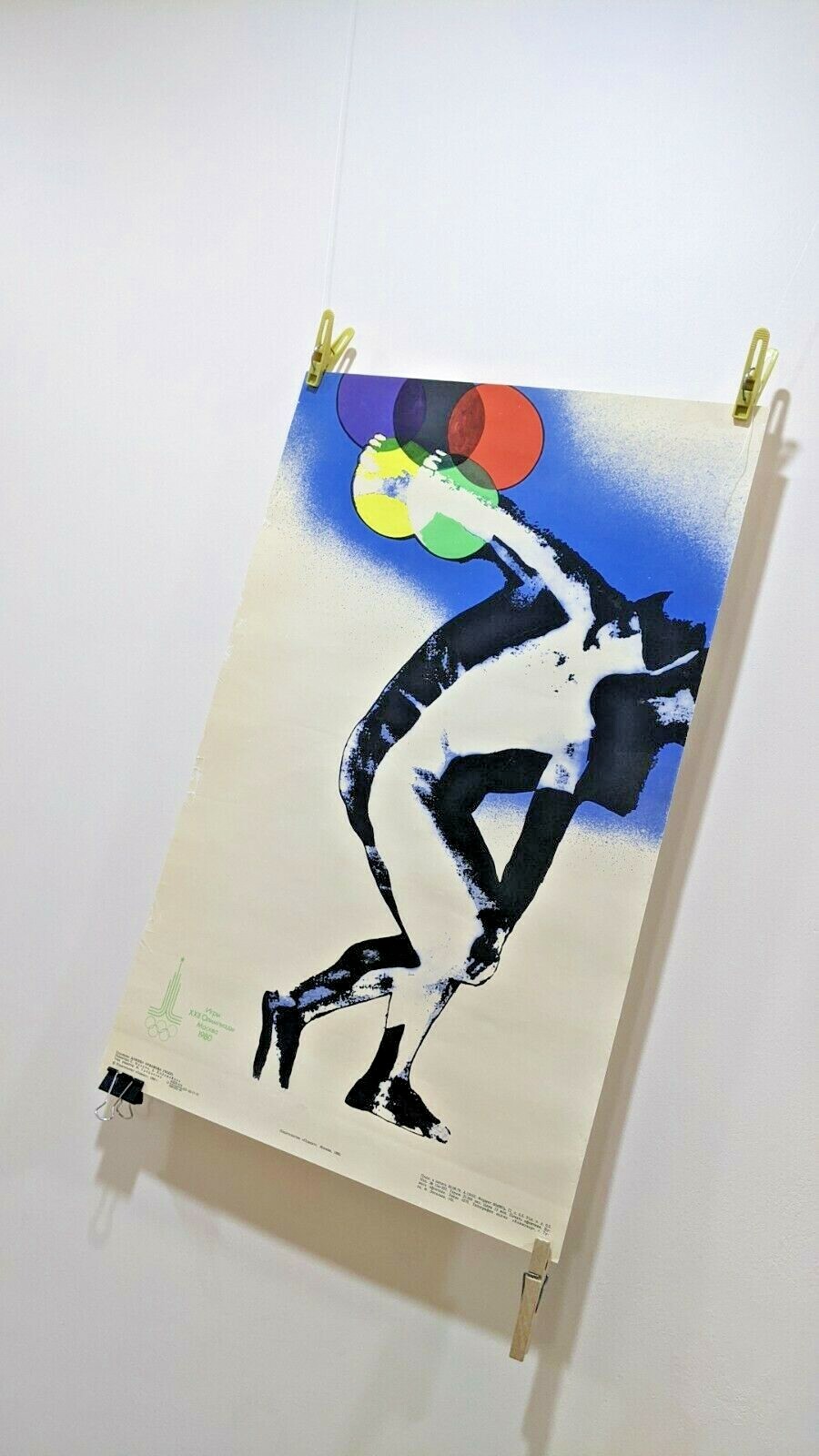 1980 vintage Discus thrower Olympic Games Discobolus affiche plakat ...