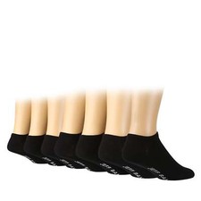 Jeff Banks Men's 7 Pack Cotton Trainer Socks - Black  7-11 