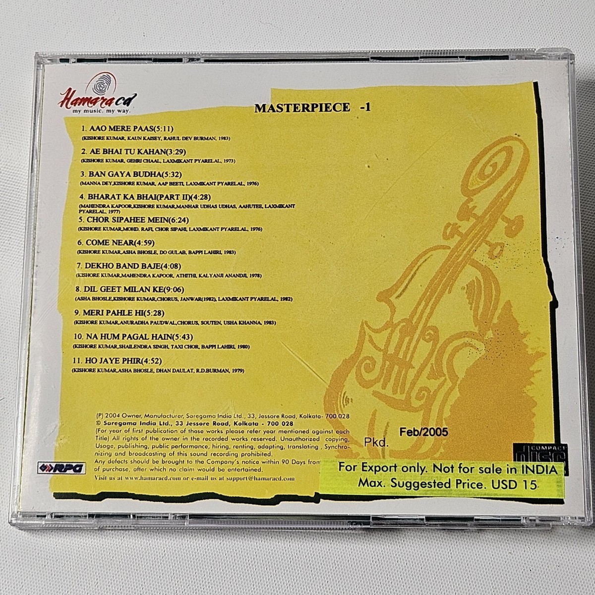 Masterpiece Bollywood Compilation Kishore Kumar Various