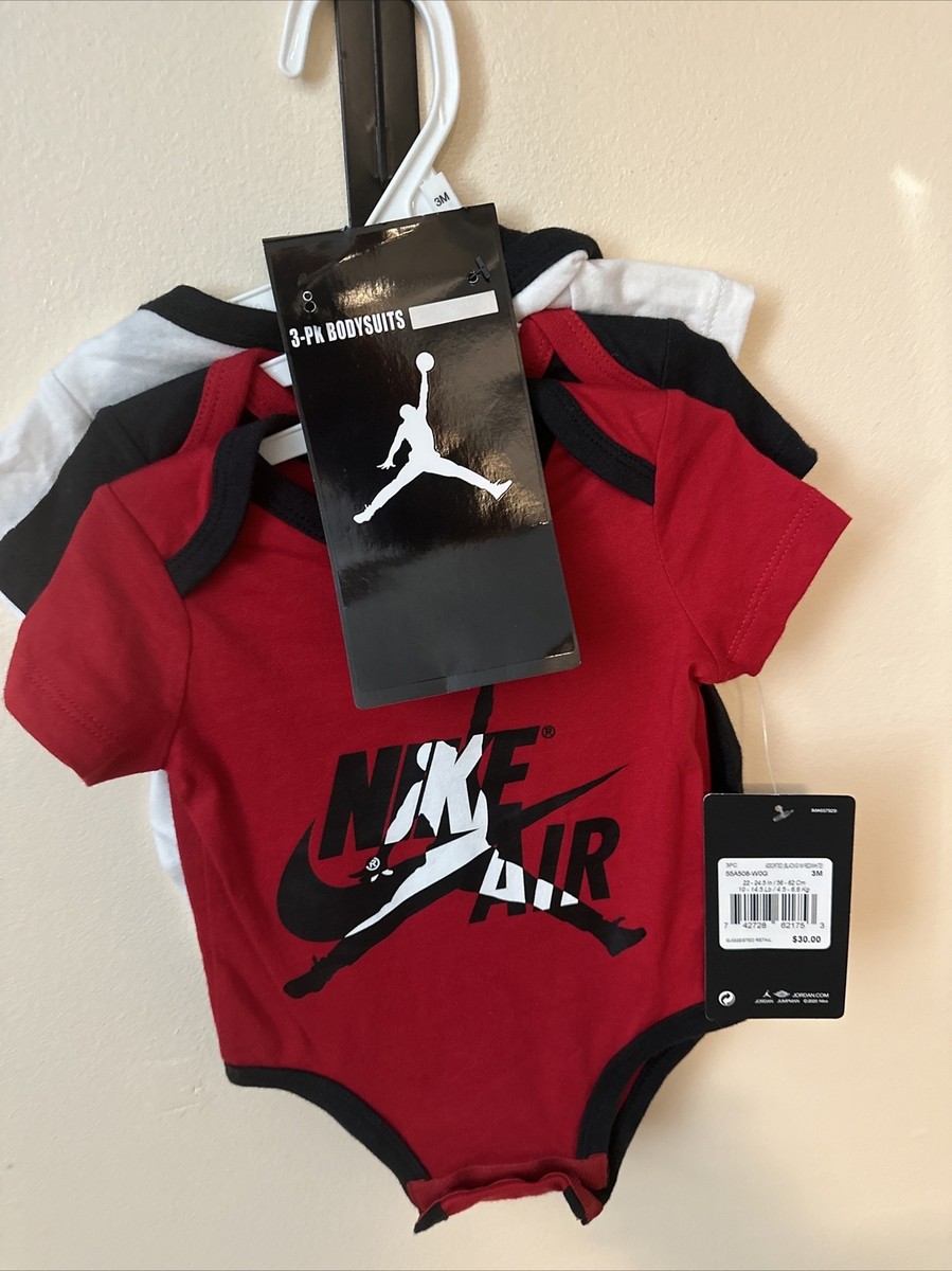 Nike. Jordan. 3pk Bodysuit. Sz 3M (56-62)cm. New. | eBay