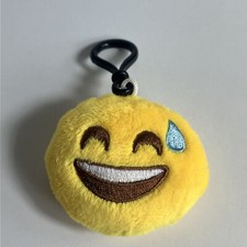 small emoji smiley happy tear keychain