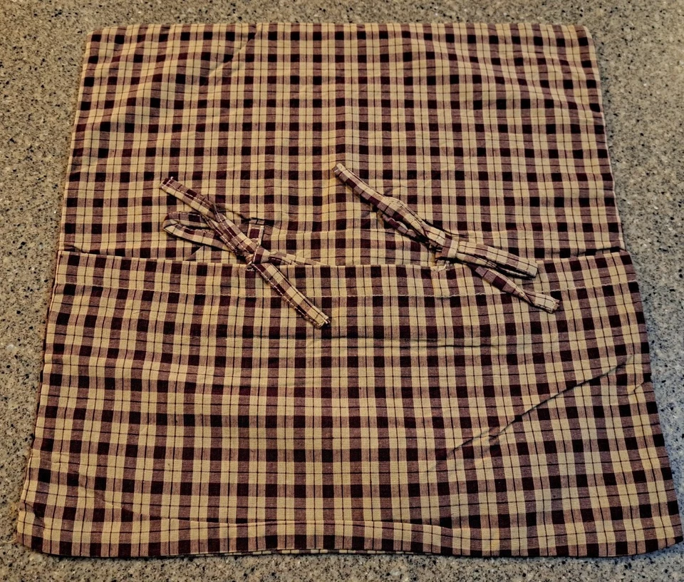 NUEVA Funda de Almohada de Tela Primitive Country Decor 16" x 16" Algodón Ciruela Creek Foto 3 de 3
