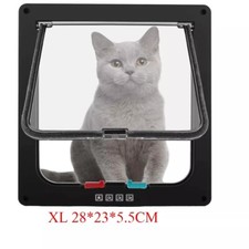 System 4-Wege Katzentür Katzenklappe XL Eingangskontrolle Hundeklappe Cat Door