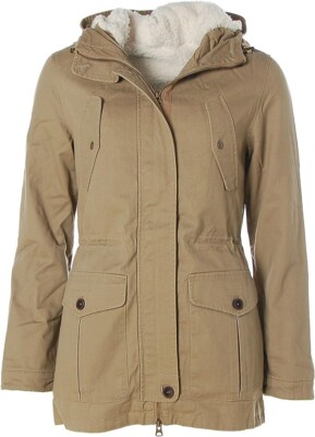 Flashlights Damen Parka Jacke mit Teddyfell Beige 38 P1076