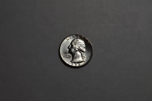 1958 BRILLIANT UNCIRCULATED SILVER WASHINGTON QUARTER FULL MINT LUSTER #48