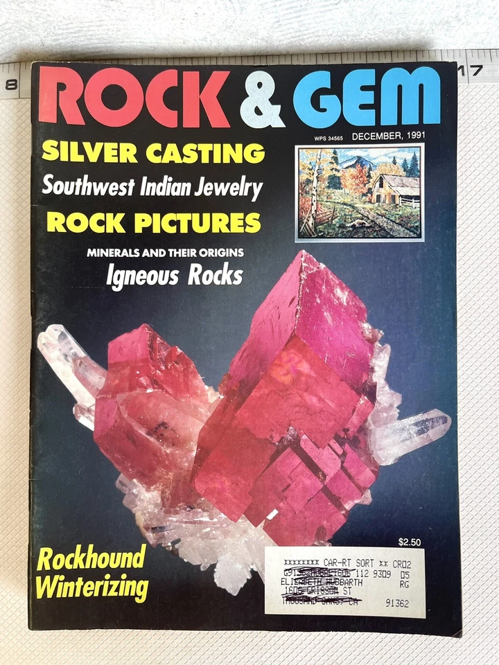 Rock & Gem Magazine Minerals and Jewelry Aug 90 Dec 91 Dec 92 Vintage 3 Issues Foto 3 de 4