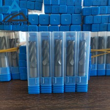 5Pcs 4 Flute 1/2" x 1-1/4" x 3" Solid Carbide Roughing End Mills - TiALN New