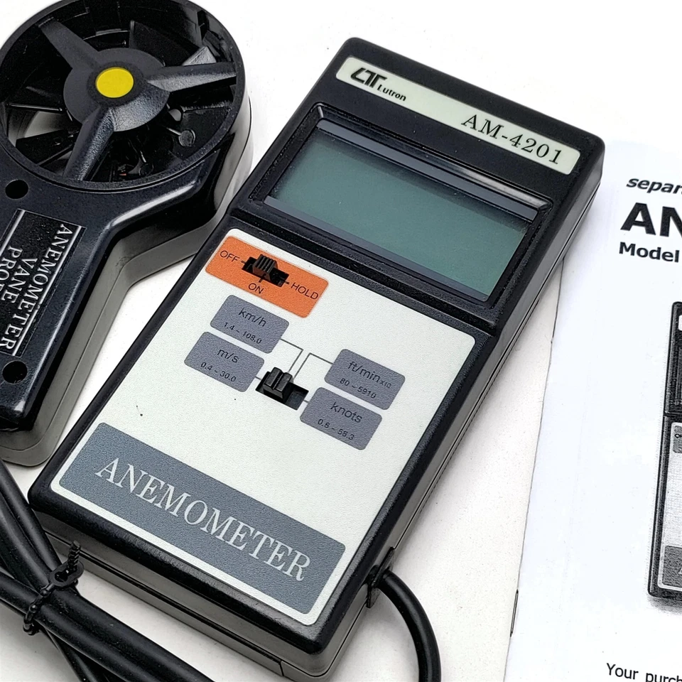 Lutron Separat Sonde Anemometer Modell AM-4201. Hergestellt IN Taiwan - Bild 2 von 4