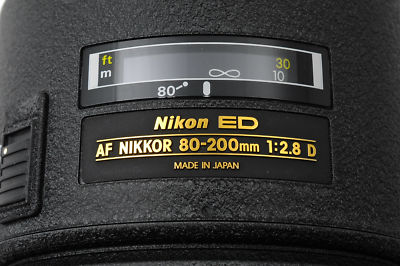 Near Mint] Nikon AF NIKKOR 80-200mm 1:2.8 F/2.8D ED Lens from