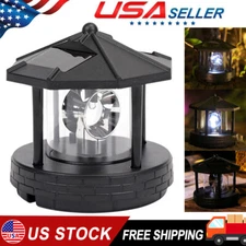Medium Solar Rotating Lighthouse LED Light Outdoor Garden Lawn Decor