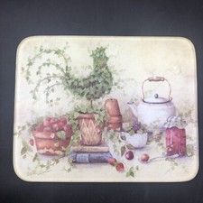 Planche à découper en verre trempé cuisine ferme campagne 10" X 8" - V1